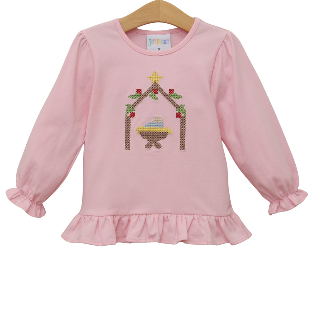 Away in a Manger Ruffle Shirt