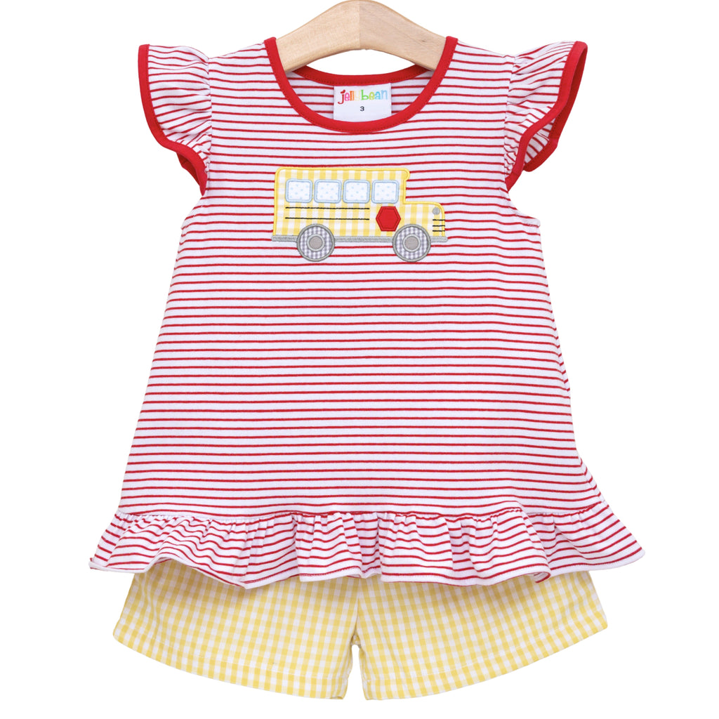 Bus Stop Ruffle Short Set