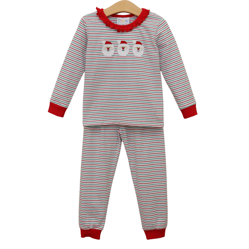 Christmas Candy Stripe Ruffle Light Skin Santa Set