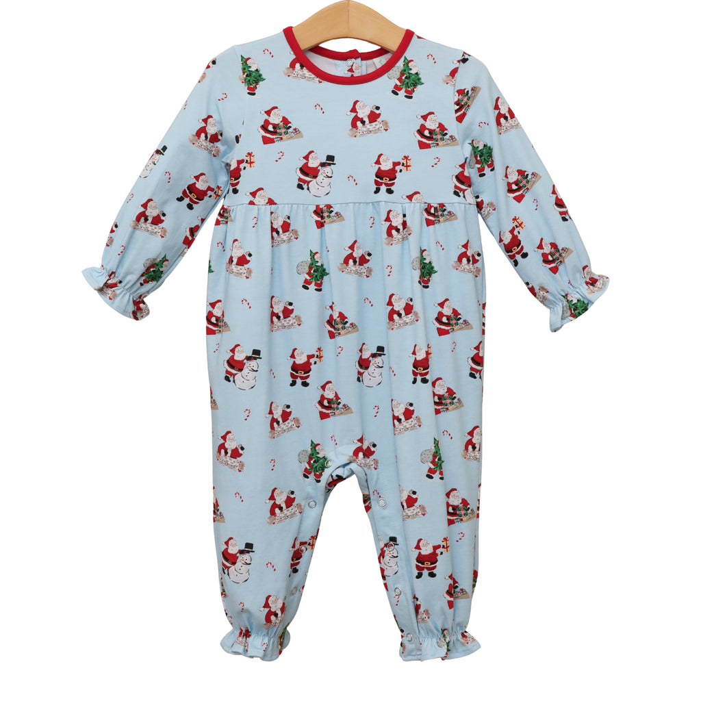 Here Comes Santa Claus Ruffle Romper