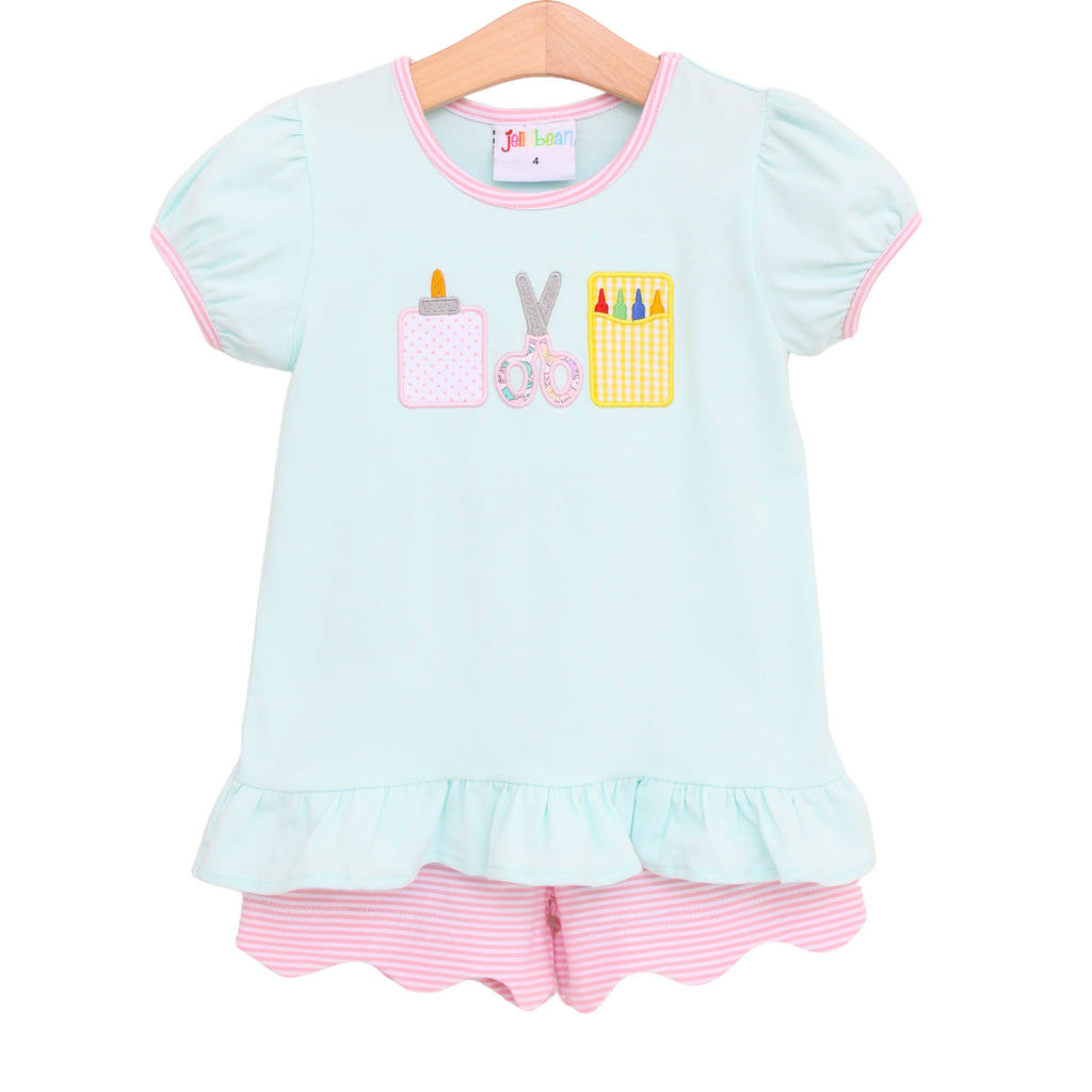 Ready Set Learn Scallop Short Set