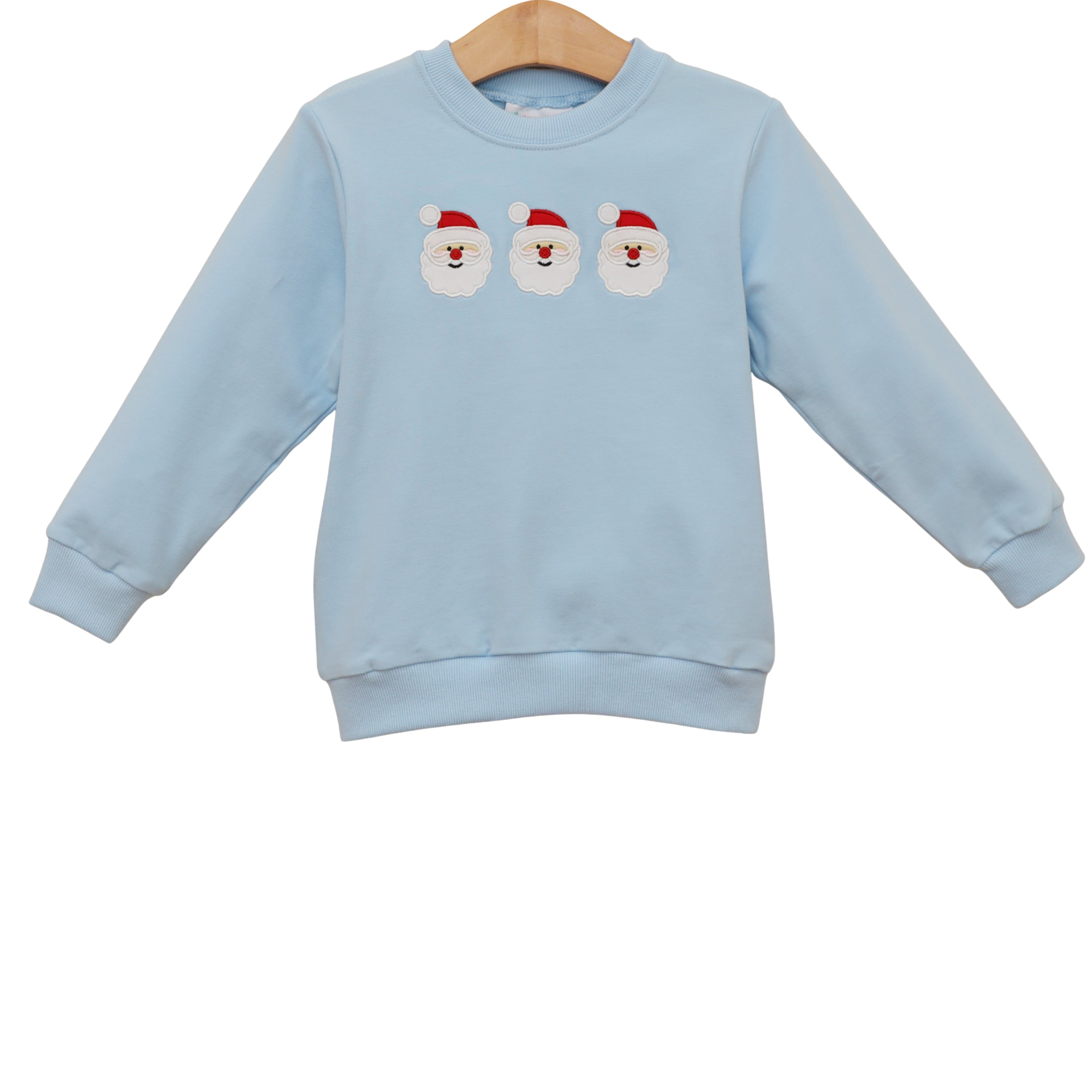 Santa Trio Sweatshirt Blue