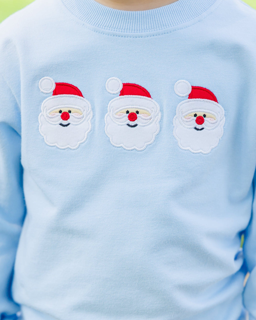 Santa Trio Sweatshirt Blue