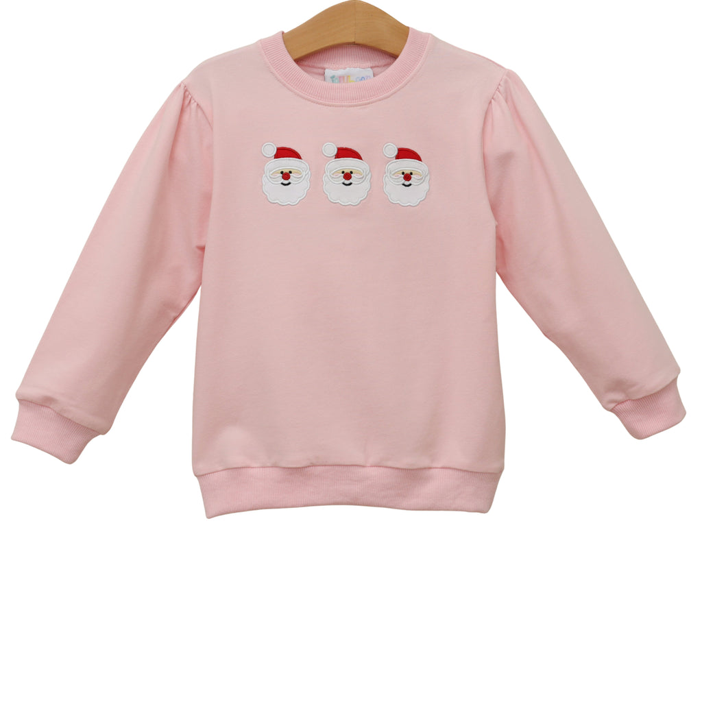 Santa Trio Sweatshirt Pink