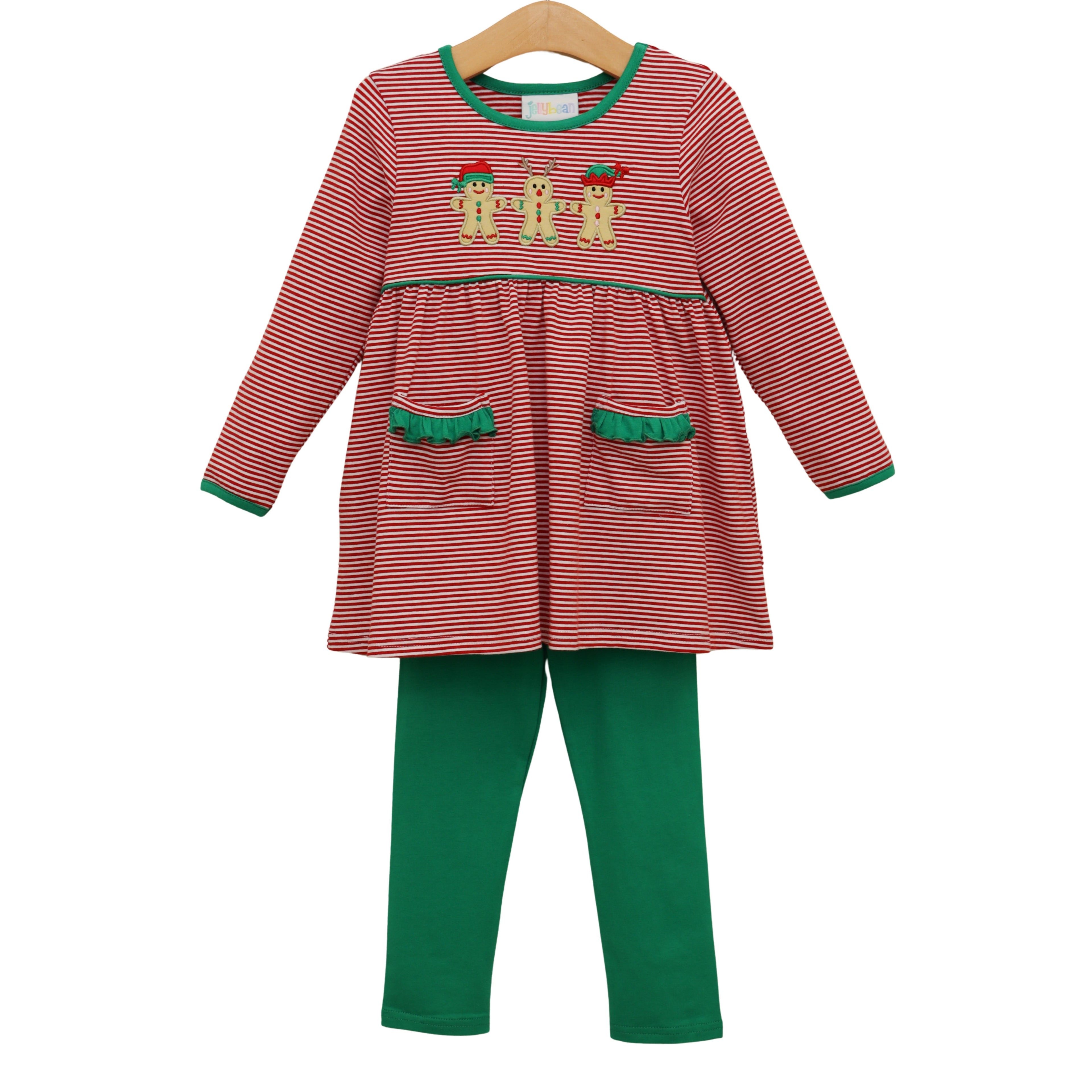 Santa's Sweet Helper Ruffle Pants Set